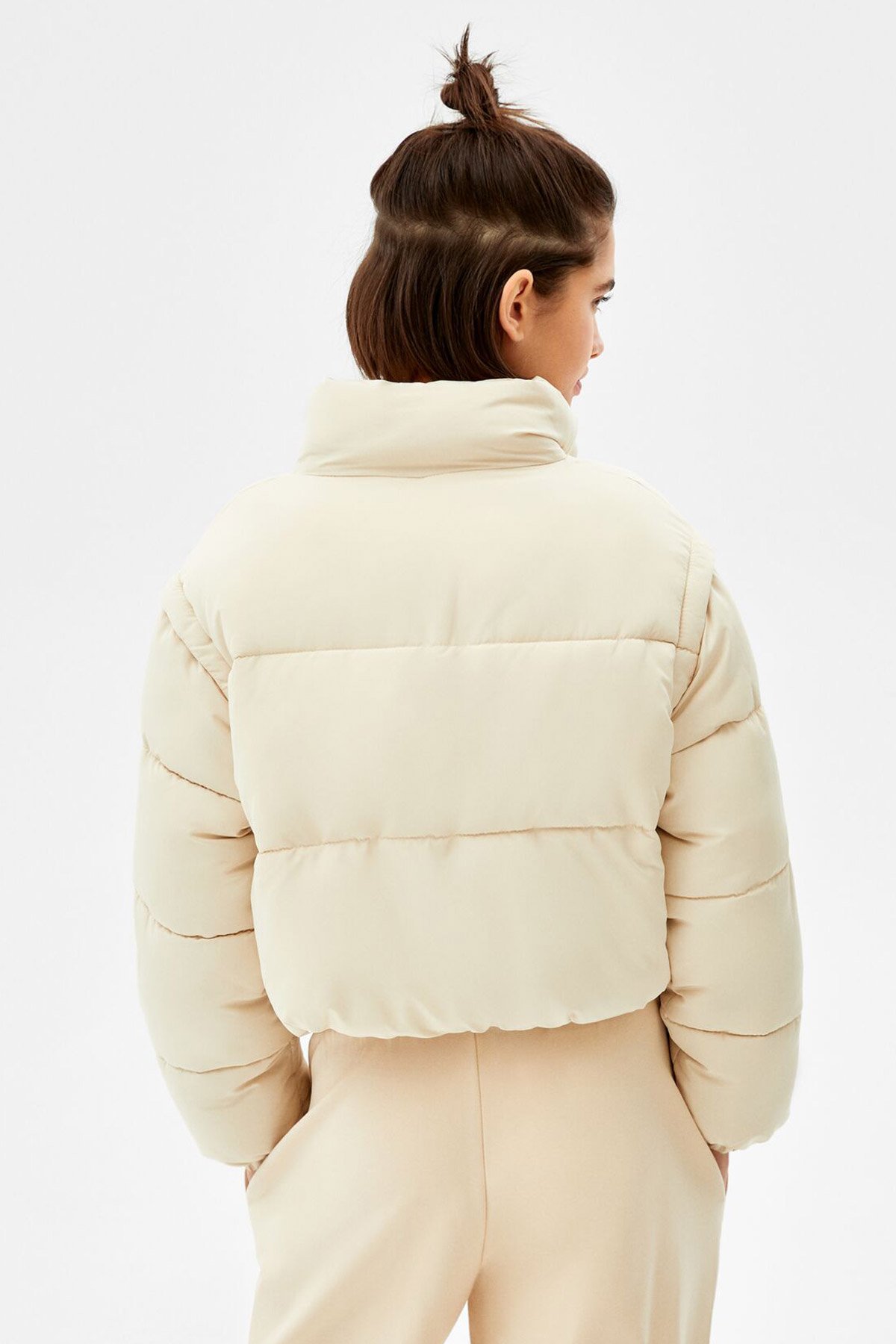 Short Nylon-Effect Puffer Jacket - Imagem 2