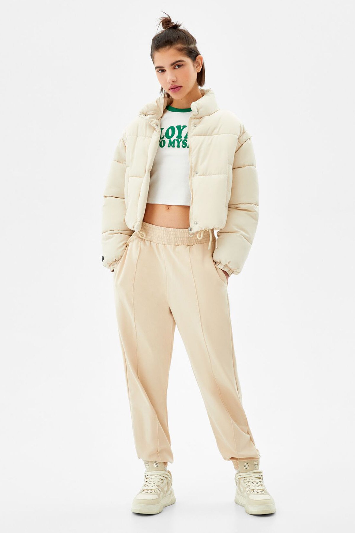 Short Nylon-Effect Puffer Jacket - Imagem 4